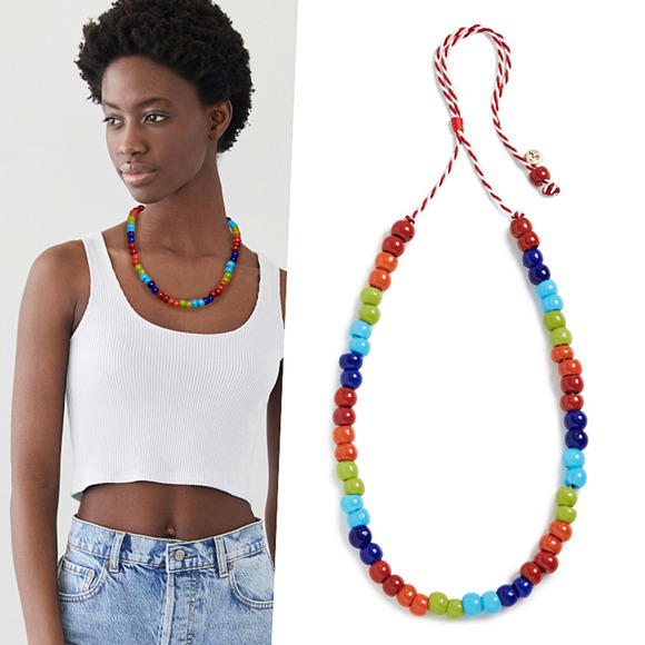 Maison Irem Havana Chunky Bead Necklace NWOT